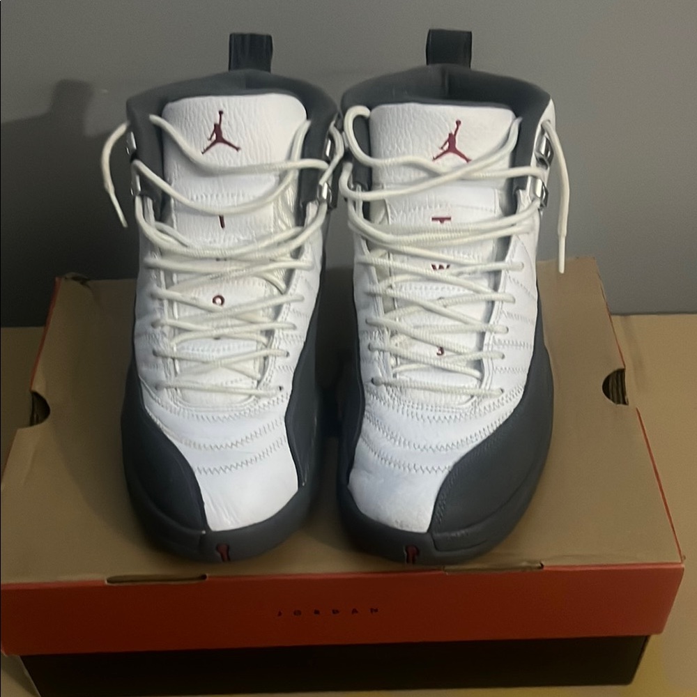 Jordan 12 retro white dark grey